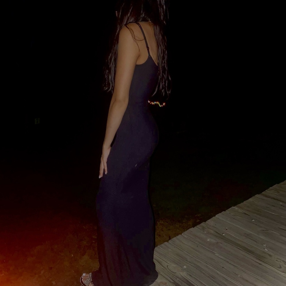 SKIMS Black Maxi Dress